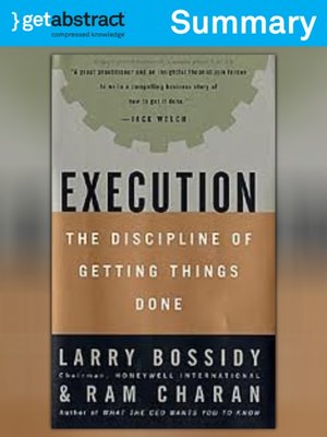 cover image of Execution (Summary)
